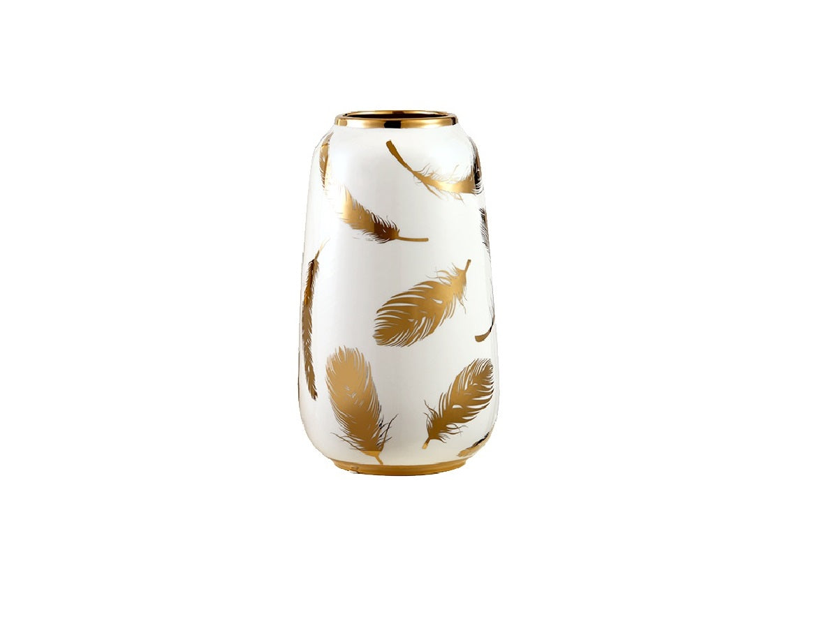 Small Porcelain Feather Vase