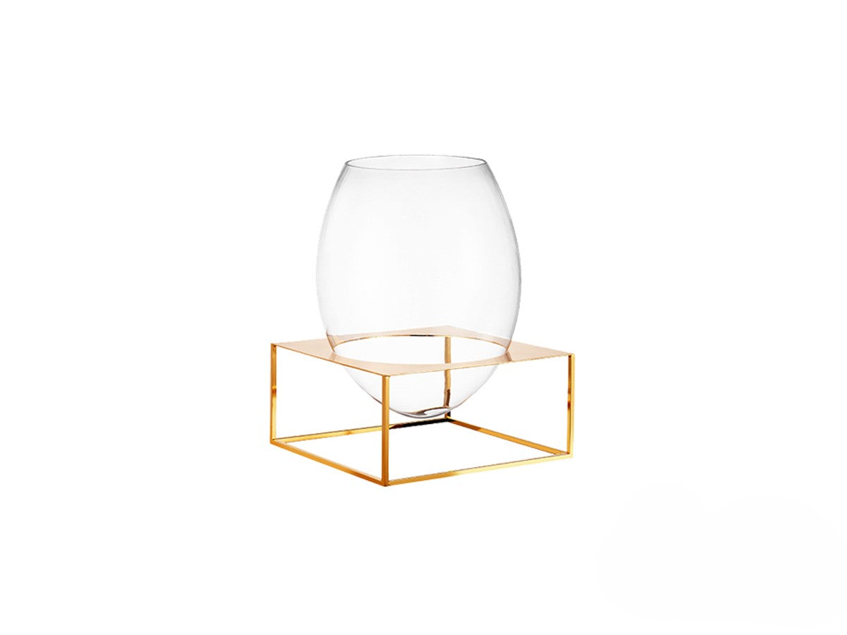 Mid-Century Modern Polished-Gold Glass Vase