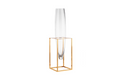 Polished-Gold Glass Vase