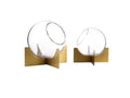 Small Brushed Gold Glass Ball Vase