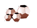 Medium Polished Rose Gold Pentagonal Vase B