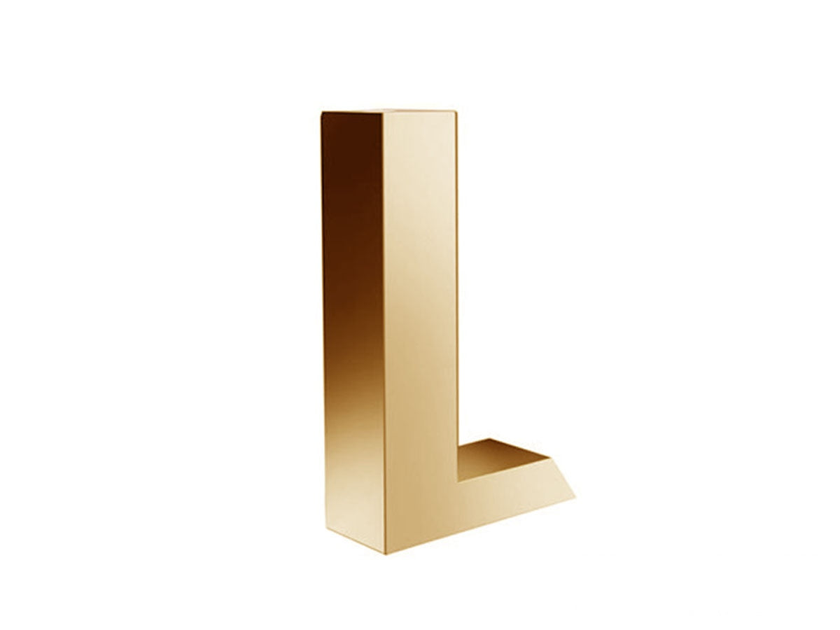 Tall Gold-Tone Decorative Floor Vase