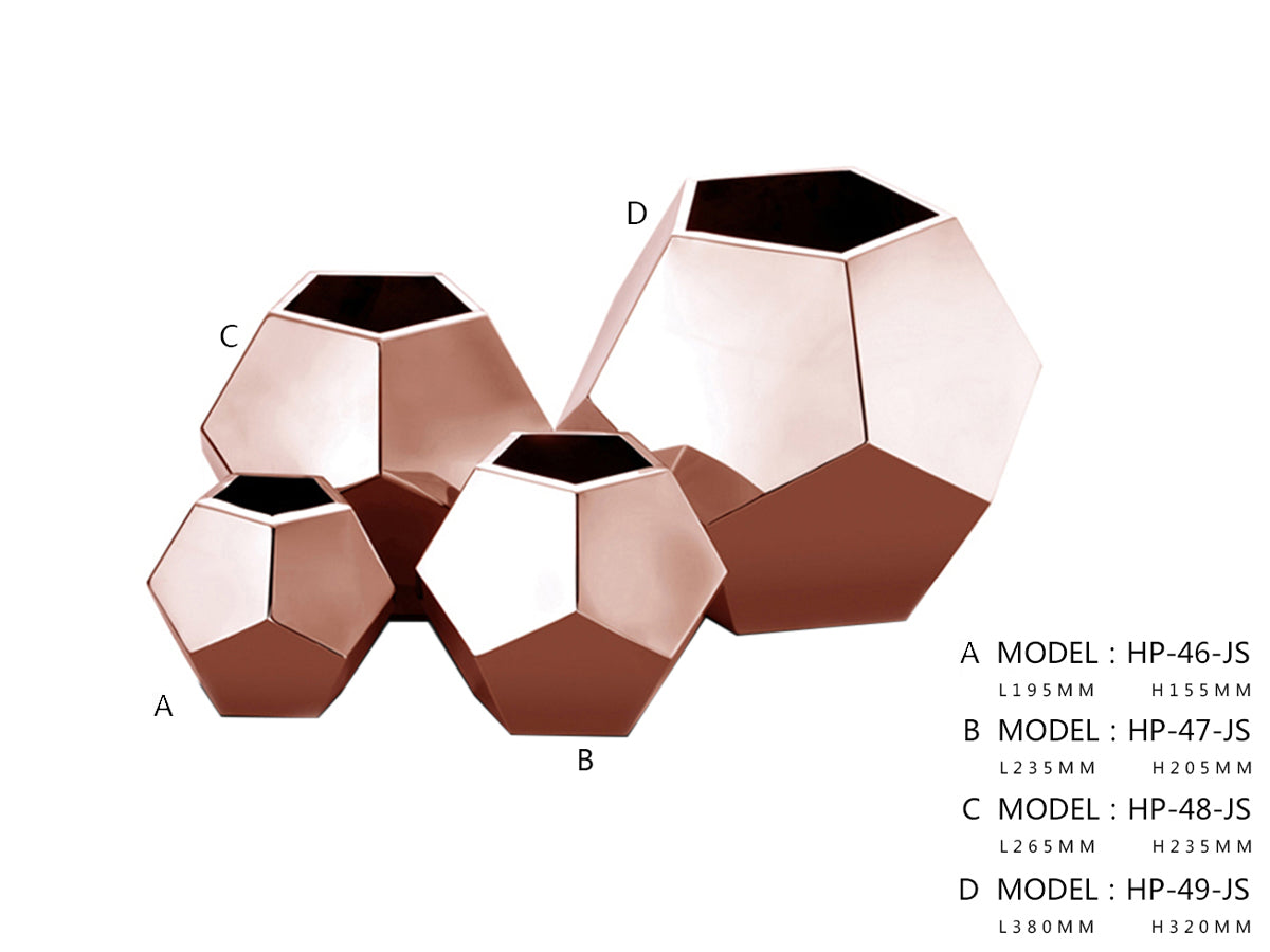 Rose Gold Flower Vase