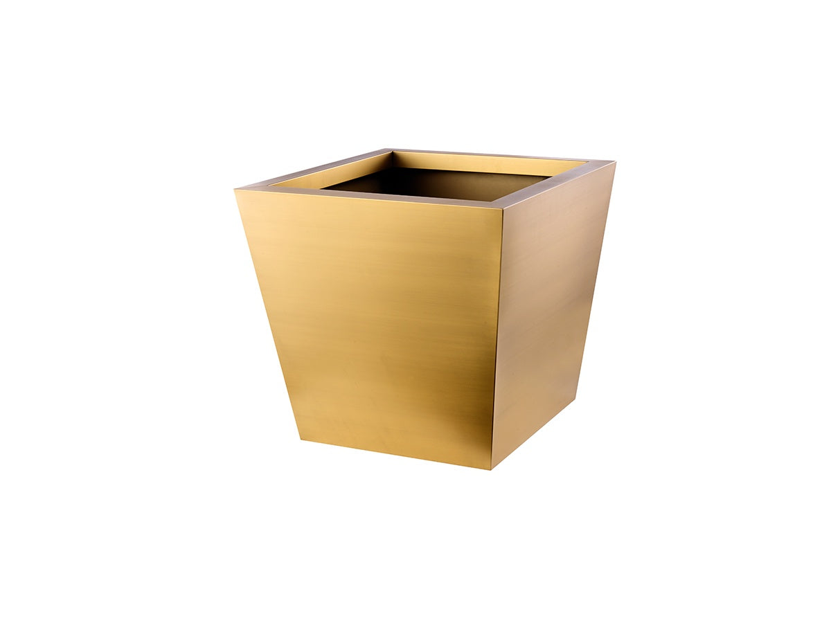 Brushed Gold Square Cone Flower Pot