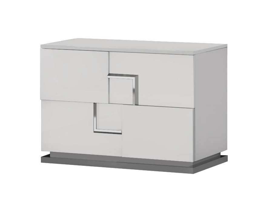 Infinity Premium Nightstand in Bianco Lucido