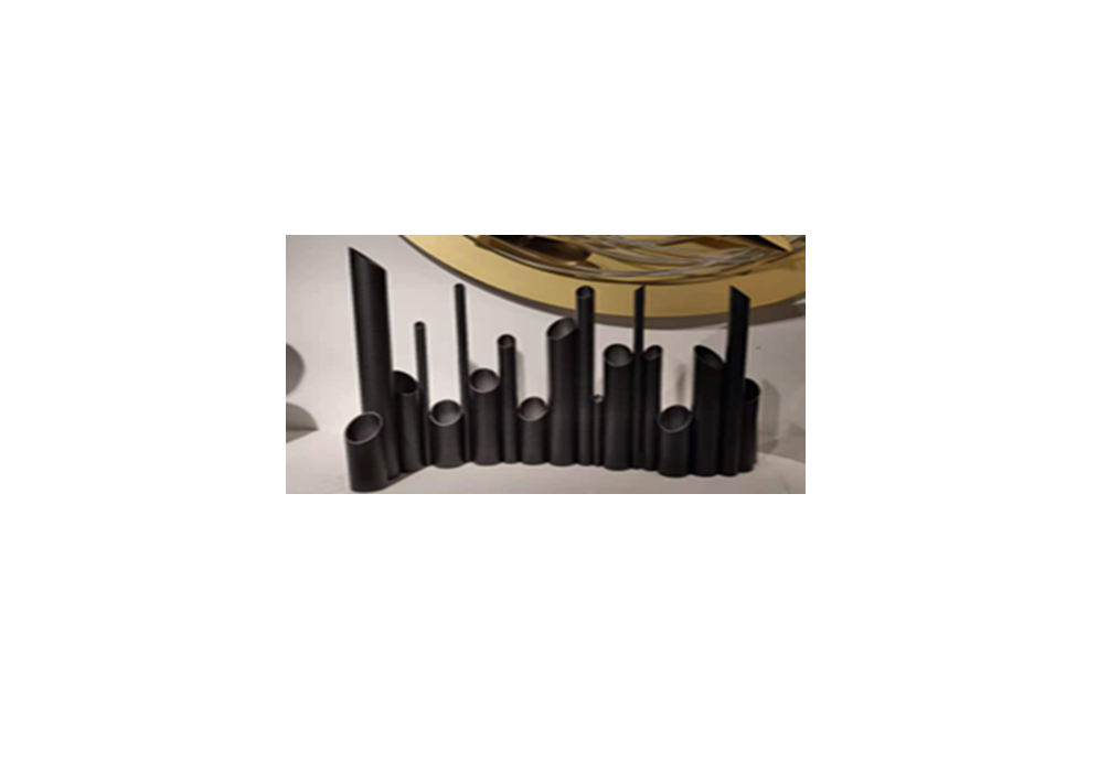 Sculptural Decorative Vase Set with Metallic Finish