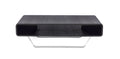 Grey Veneer Coffee Table with Chrome Accents