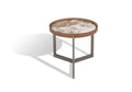 Walnut Ceramic-Top End Table
