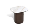 Brushed Bronze Ceramic-Top End Table