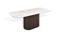 Brushed Bronze Ceramic-Top Dining Table