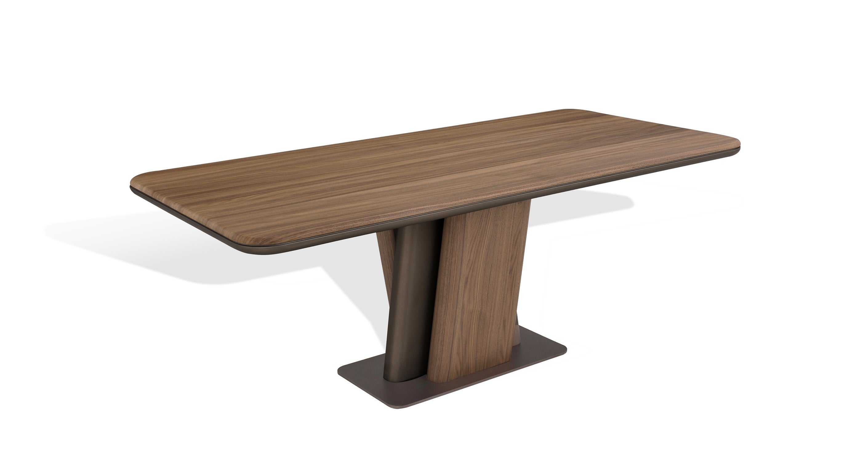 Walnut and Metal Dining Table