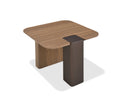 Walnut and Metal End Table