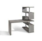 Grey Stainless Steel Office Desk with Brushed Finish