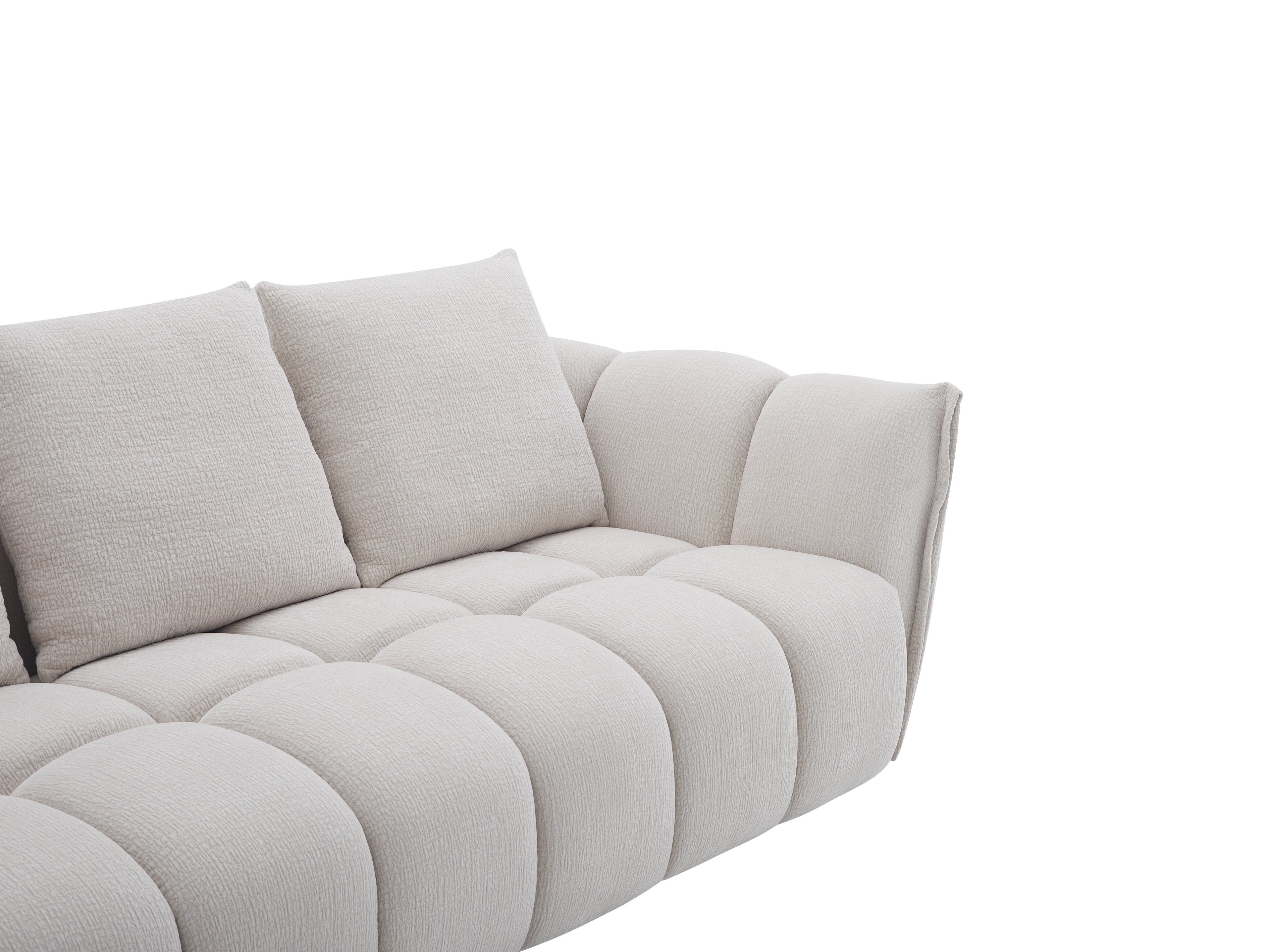 Lennox Light Grey Upholstered Loveseat
