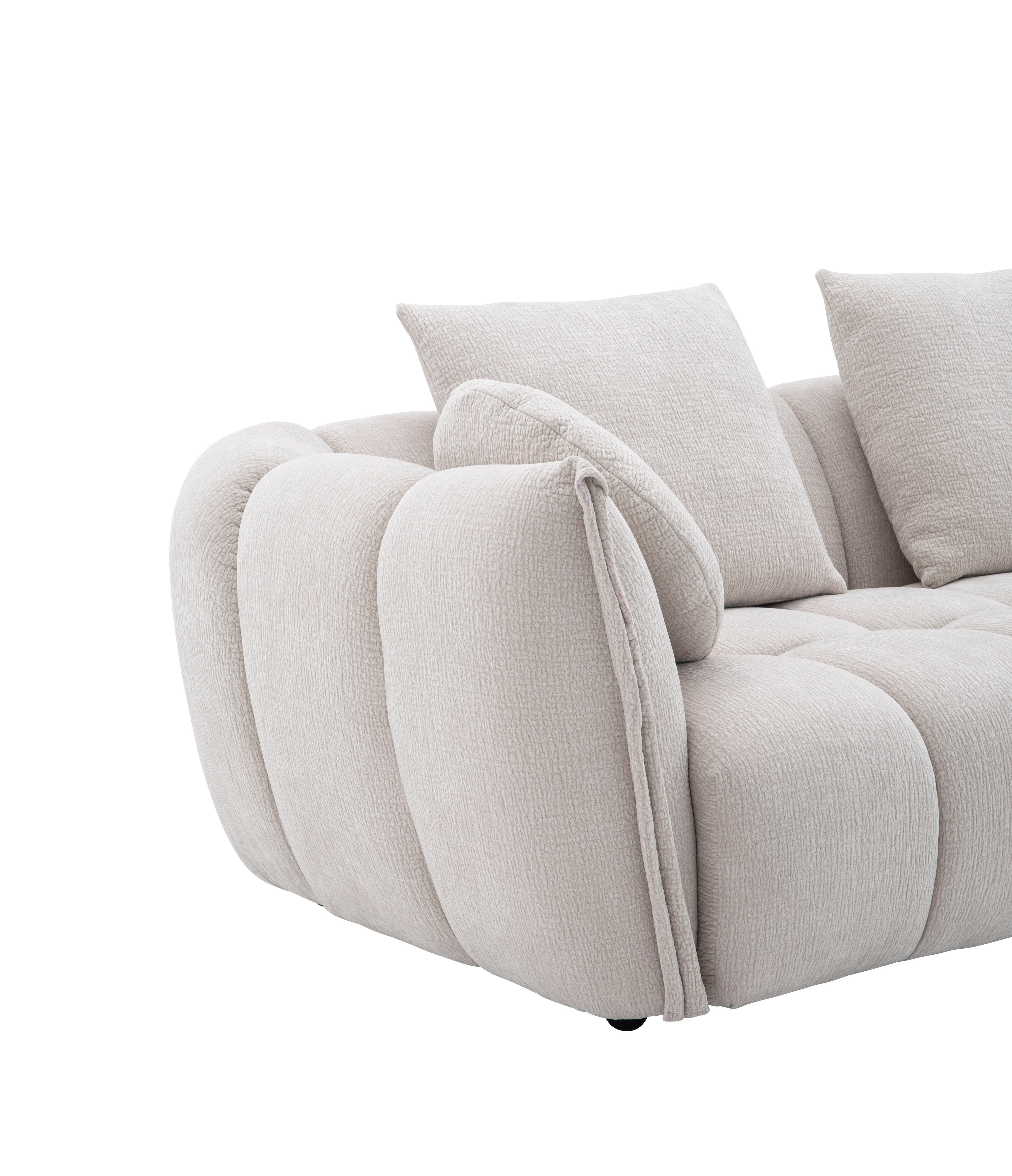Lennox Light Grey Upholstered Sofa