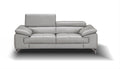 Liam Grey Leather Loveseat