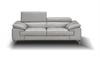 Liam Grey Leather Loveseat