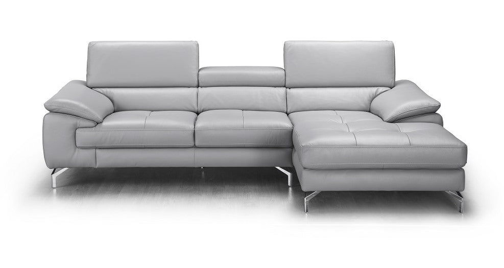 Liam Premium Leather Sectional with Right-Hand-Facing Chaise