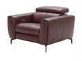 Lorenzo Merlot Leather Armchair
