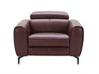Lorenzo Merlot Leather Armchair