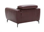 Lorenzo Merlot Leather Armchair