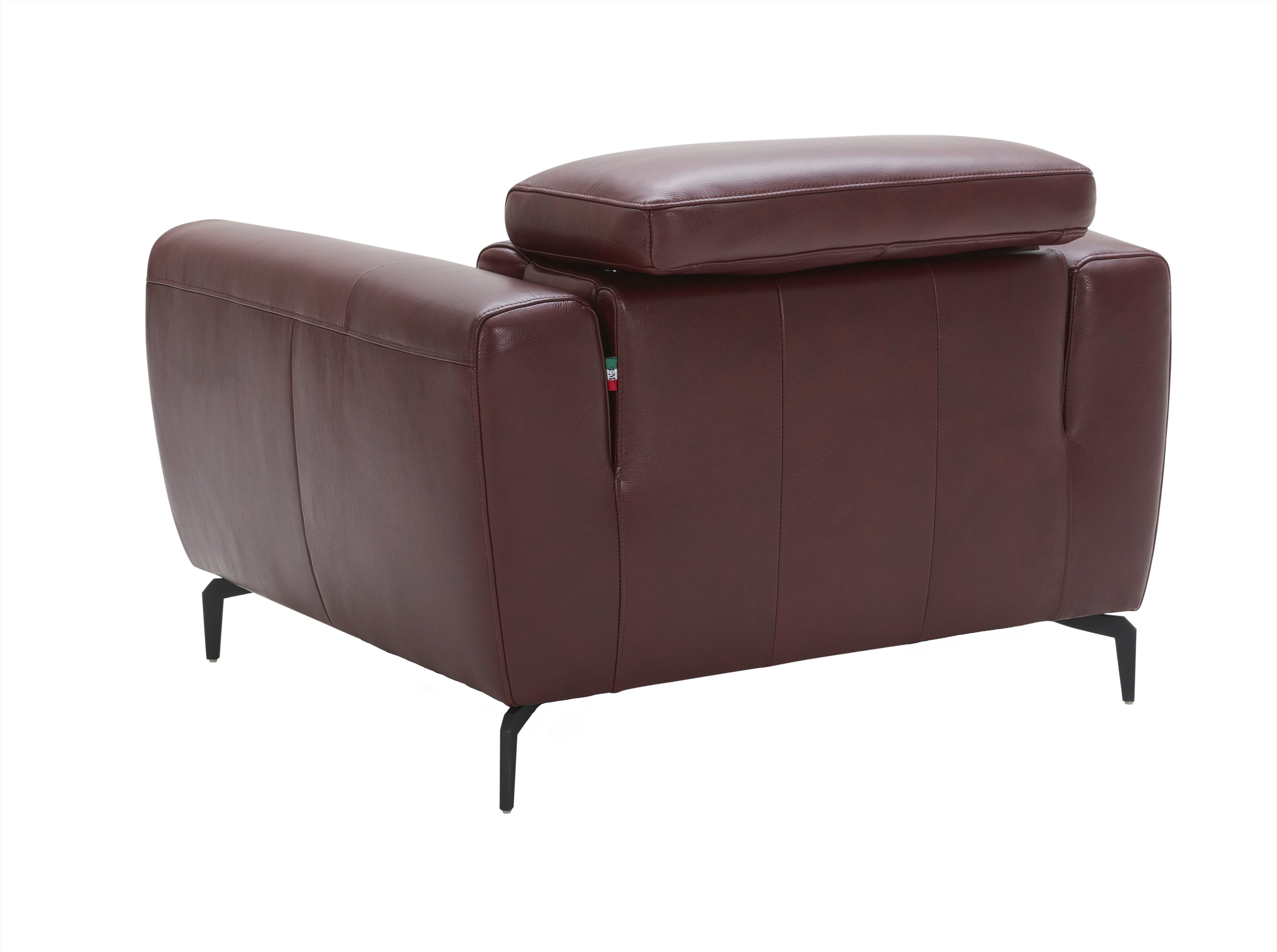 Lorenzo Merlot Leather Armchair