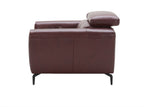 Lorenzo Merlot Leather Armchair