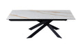 Calcutta Black Ceramic-Top Extension Dining Table