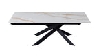 Calcutta Black Ceramic-Top Extension Dining Table