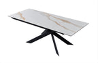 Calcutta Black Ceramic-Top Extension Dining Table