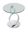 Chicago Polished Glass End Table