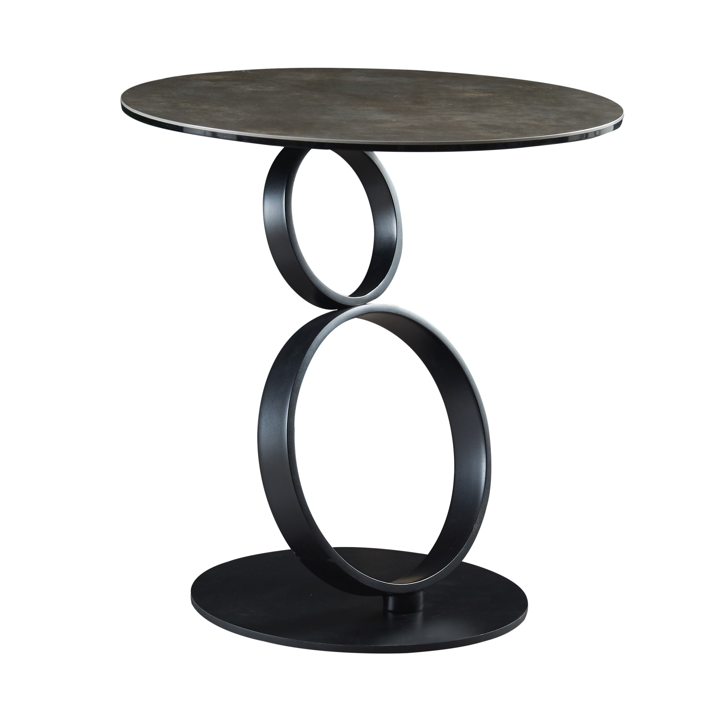 Dallas Black Ceramic-Top End Table