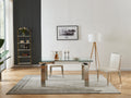 Moda Clear Glass Extension Dining Table