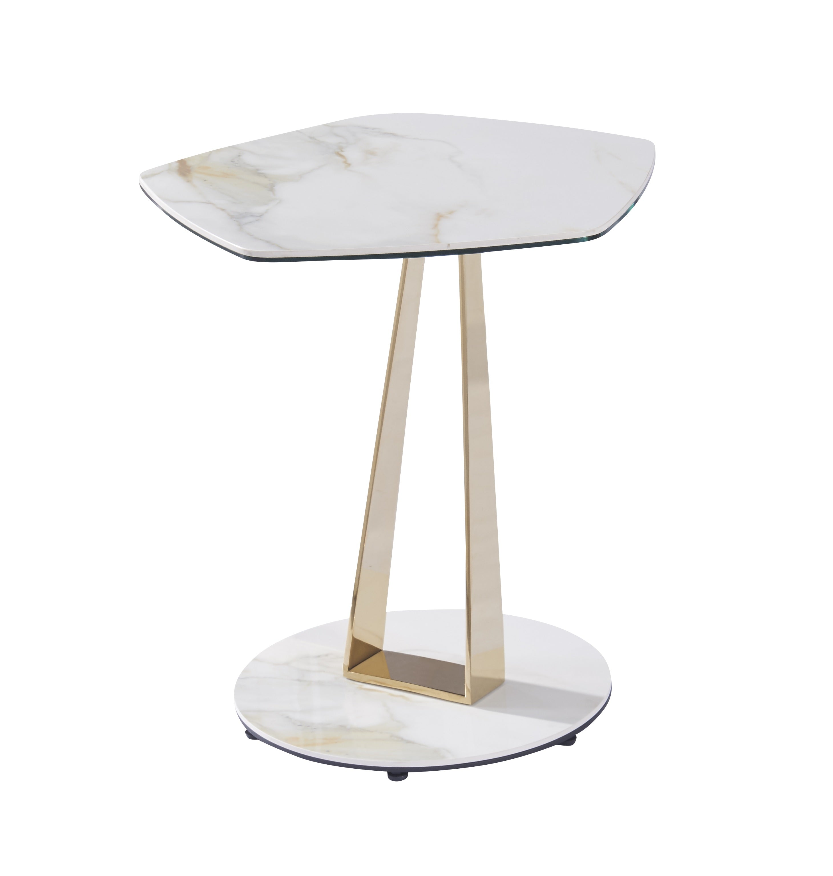 Orleans Ceramic-Top Brass End Table