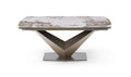 Pandora Brown Marble Extension Dining Table