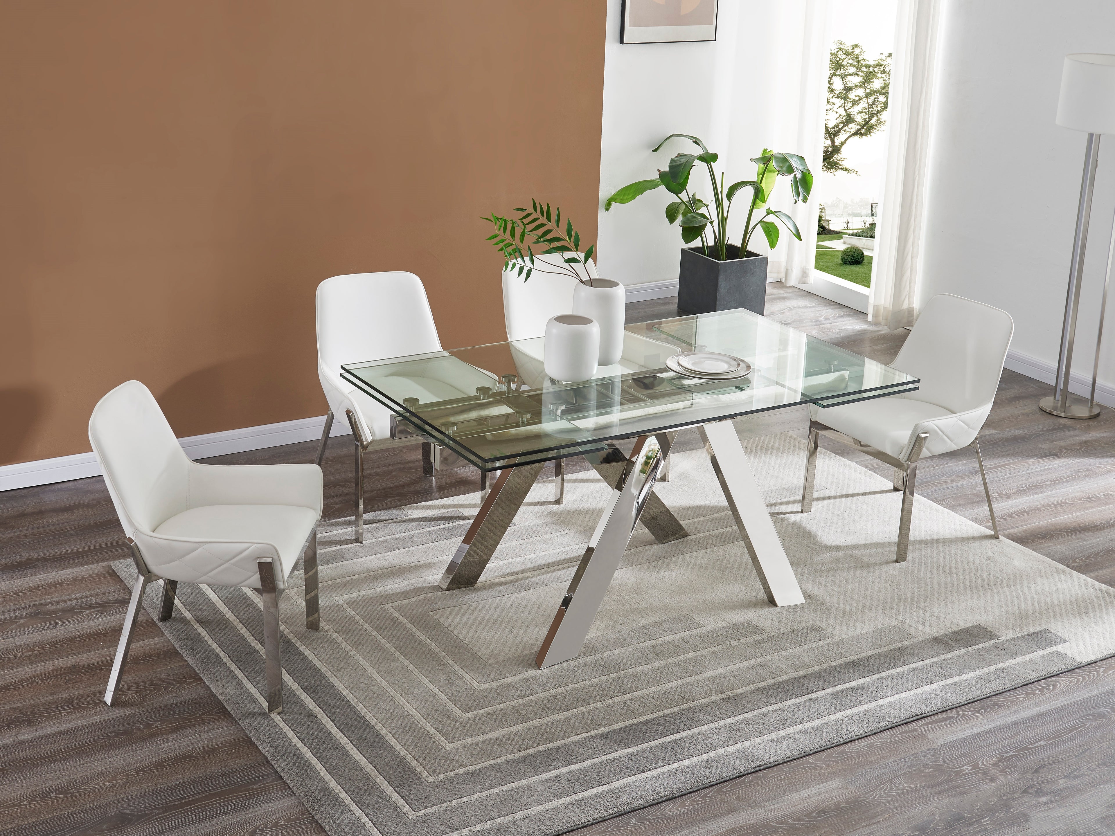 Premier Glass-Top Extension Dining Table