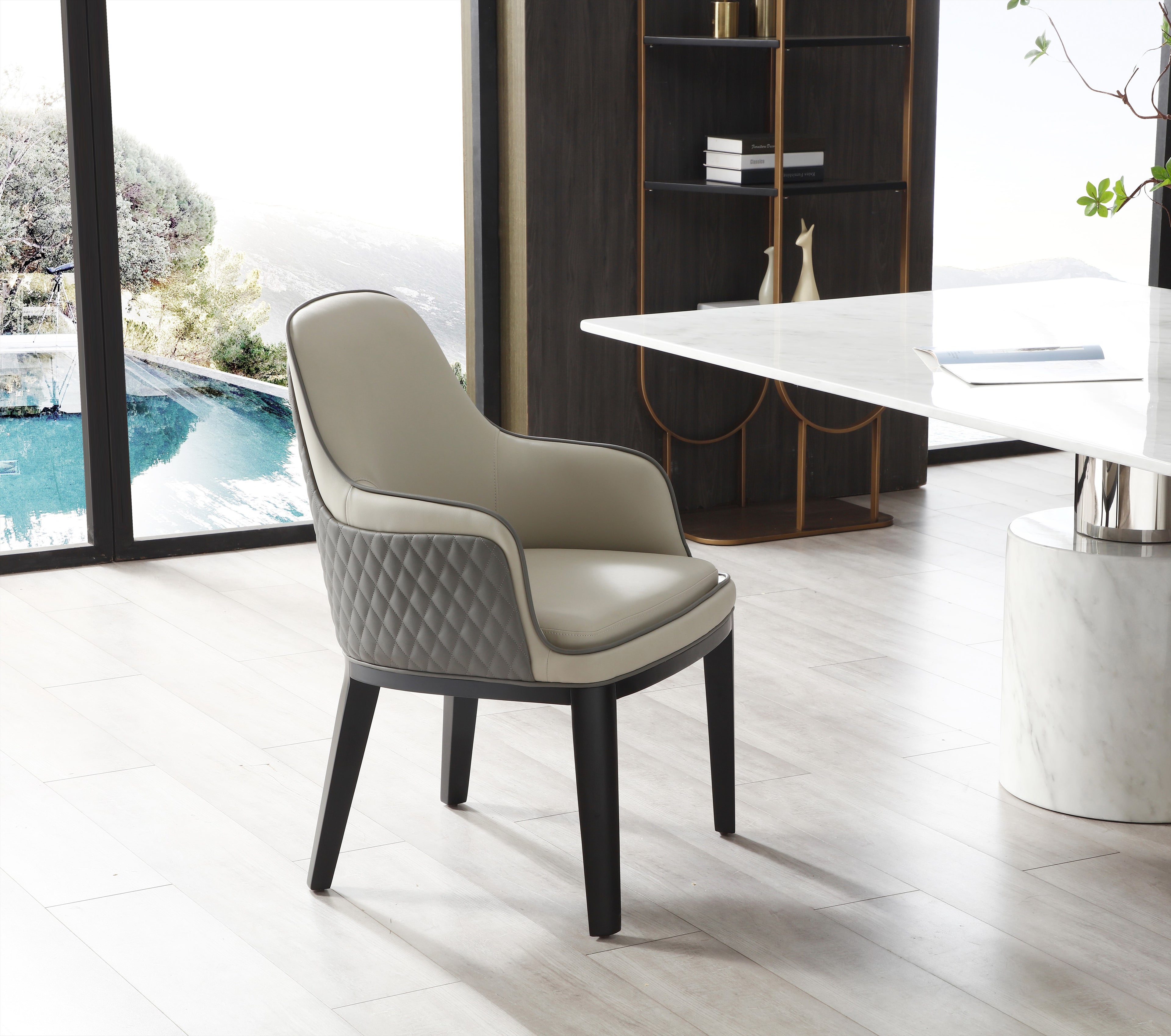 Brunswick Two-Tone Eco-Leather Arm Chair