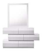 Milan Dresser and Mirror Set in White