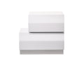 Milan Left-Facing Nightstand in White