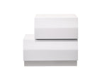 Milan Left-Facing Nightstand in White