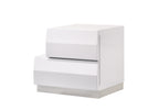 Milan Left-Facing Nightstand in White