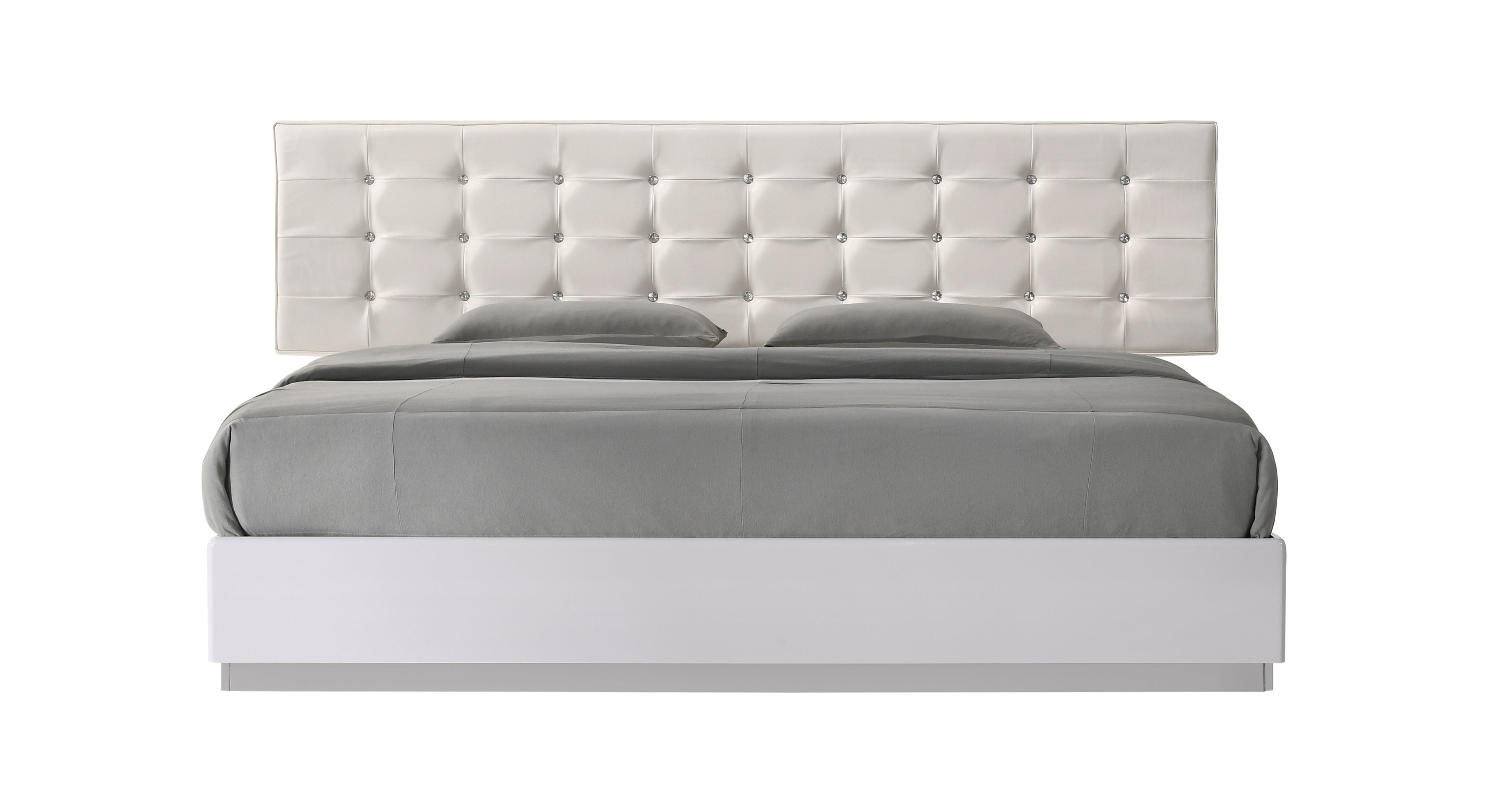 Milan Queen Bed - White Finish