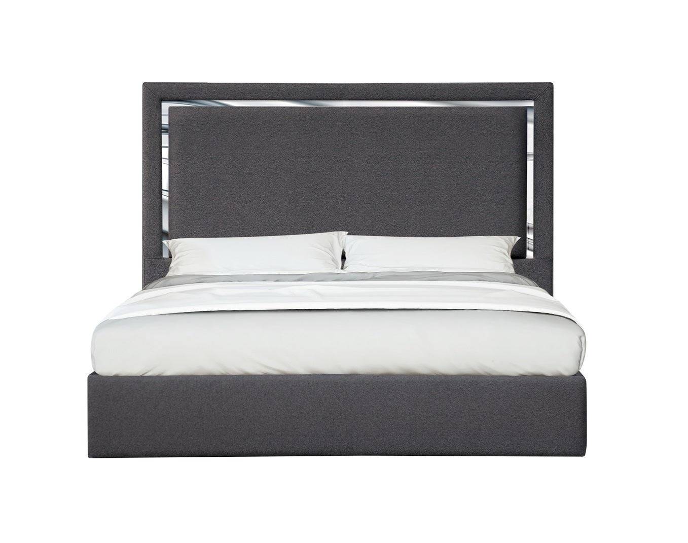 Monet Queen Bed in Charcoal