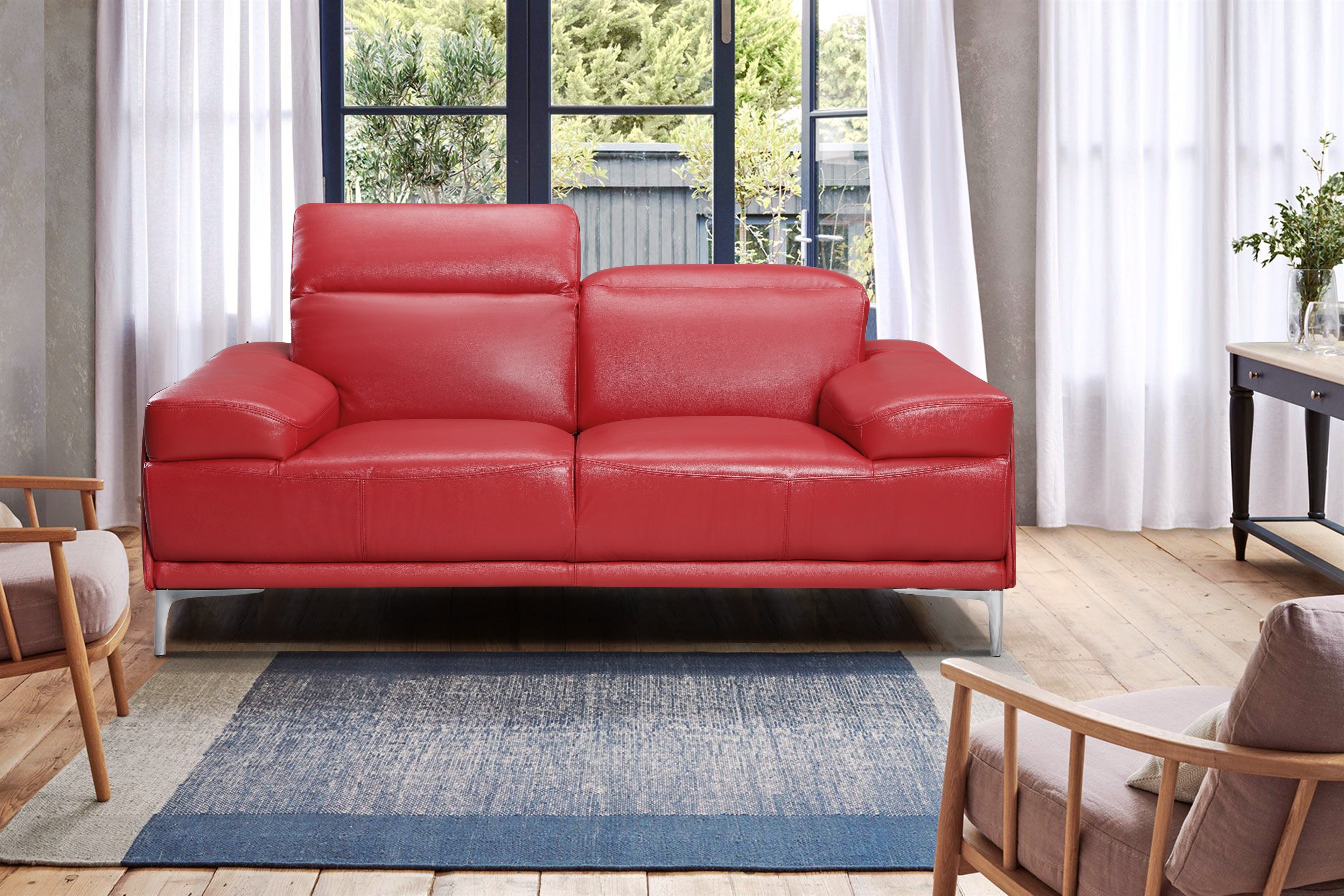 Nicolo Loveseat in Red