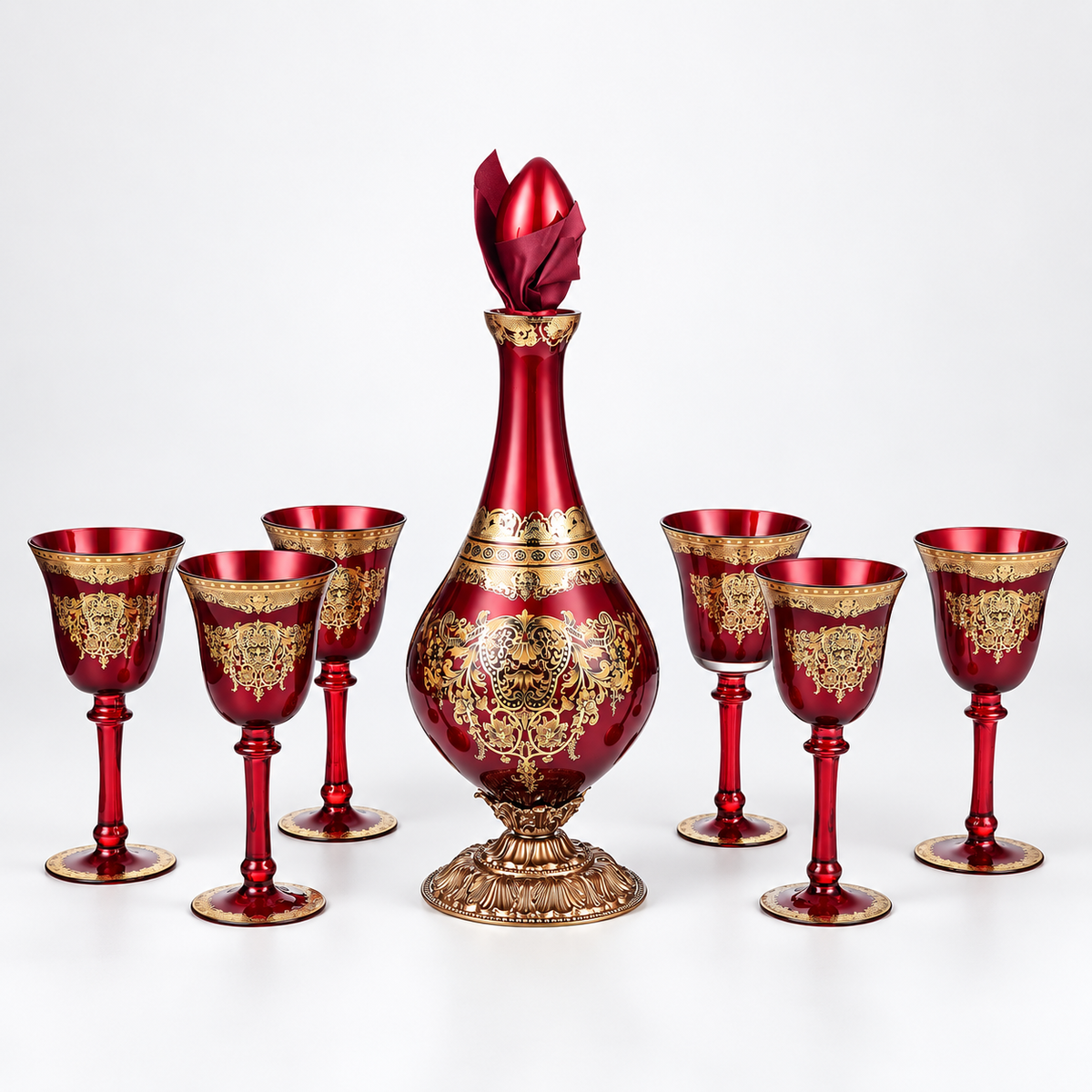 Arc de Cristal Seven-Piece Decanter Set