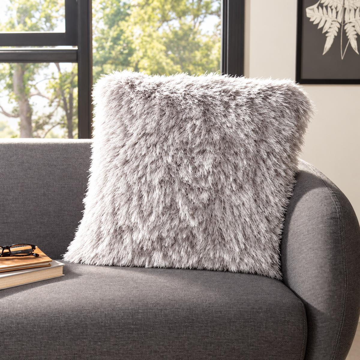 Shag Modish Metallic Pillow