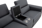 Picasso Loveseat with Console in Blue Grey