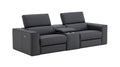 Picasso Loveseat with Console in Blue Grey