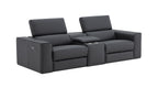 Picasso Loveseat with Console in Blue Grey