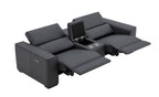 Picasso Loveseat with Console in Blue Grey